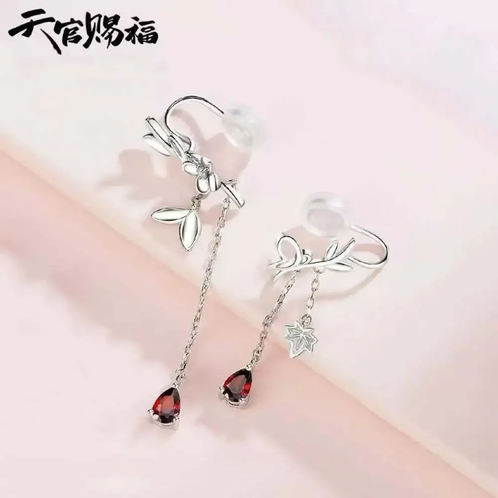 Tian Guan Qi Fu Inspired Earrings, Tian Guan Qi Fu, Flower Ear Clips, Valentine'